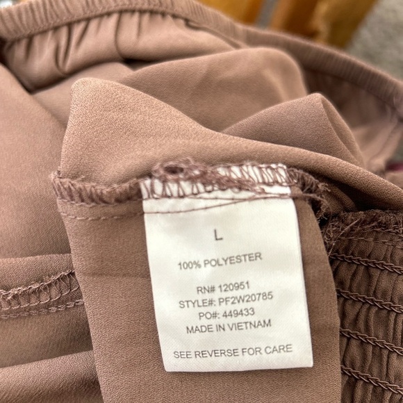 Pink Rose tie front long sleeve crop bohemian top - Picture 5 of 7